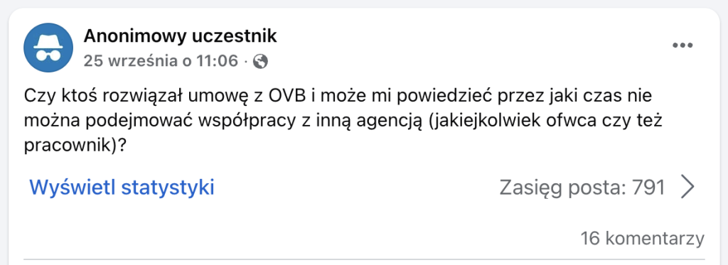 Odejście z OVB - czy można natychmiast przejść do konkurencji?
