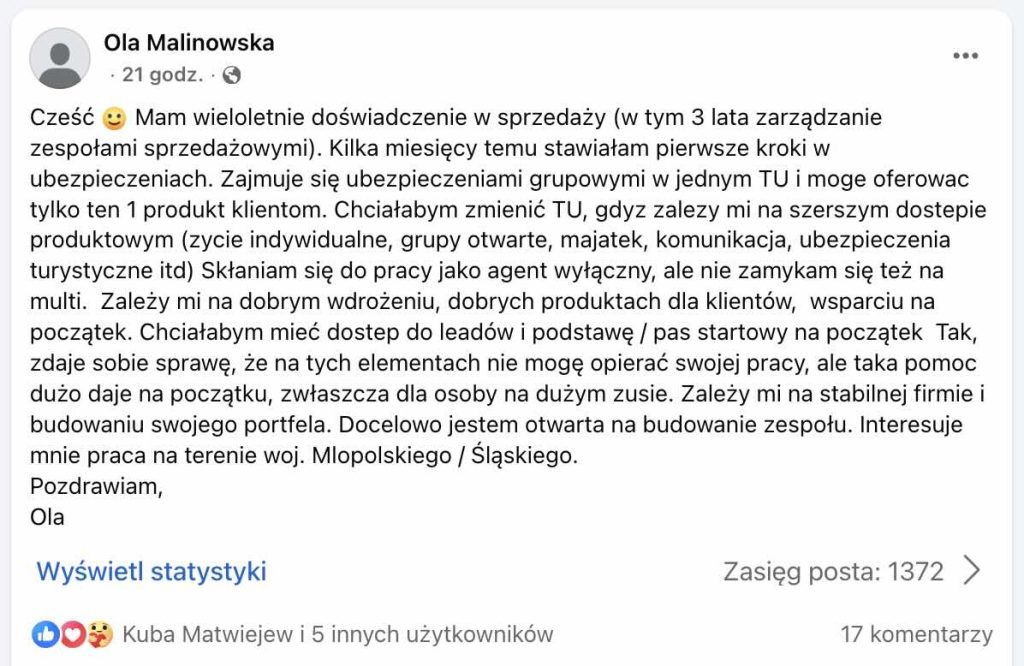 Praca w ubezpieczeniach – wyłączność czy multiagencja? Pas startowy i ZUS - post na grupie "Praca w ubezpieczeniach"