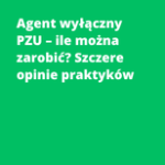 Agent wyłączny PZU – ile można zarobić? Szczere opinie praktyków